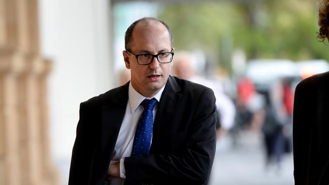 Then director of public prosecutions Adam Kimber, SC, outside the Supreme Court for the Henry Keogh case.