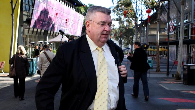 South Sydney Rabbitohs CEO Shane Richardson leaves the NRL CEO's conference at NRL headquarters at Fox Studios, Moore Park, Sydney.