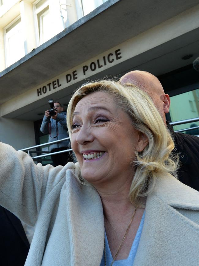 Leader of French far-right party Rassemblement National Marine Le Pen. Picture: Jean-Francois Monier/AFP