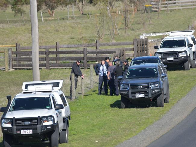 Police carry out a targeted search near Buninyong. Picture: Ian Wilson