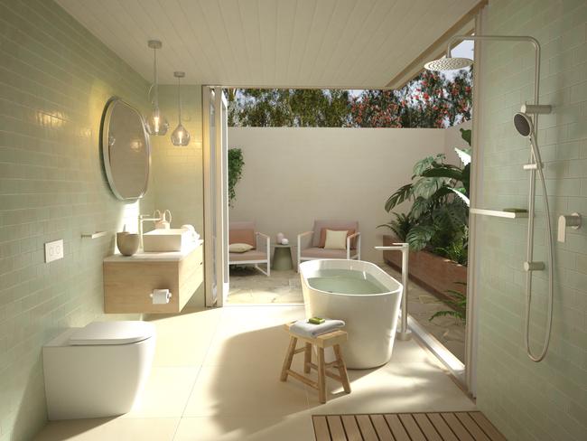 Aussies are looking for luxury as well as nature in modern bathroom design. Picture: Caroma.