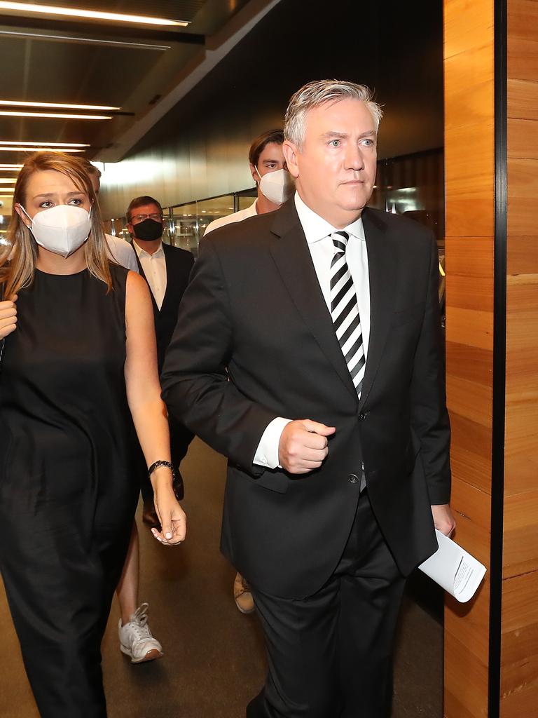 Eddie McGuire leaves Collingwood after announcing he’s stepped down.