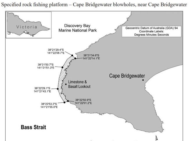 Cape Bridgewater blowholes rock platforms.