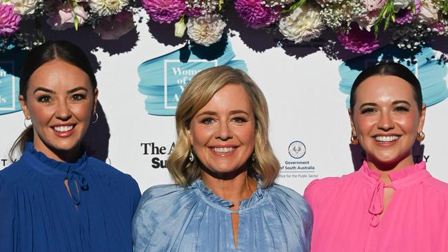 6/3/23- Women of the Year Awards @ Skycity Adelaide, Ballroom. Alana Shepherdson, Jess Adamson and Sophie Hjortnaes. Picture: Naomi Jellicoe