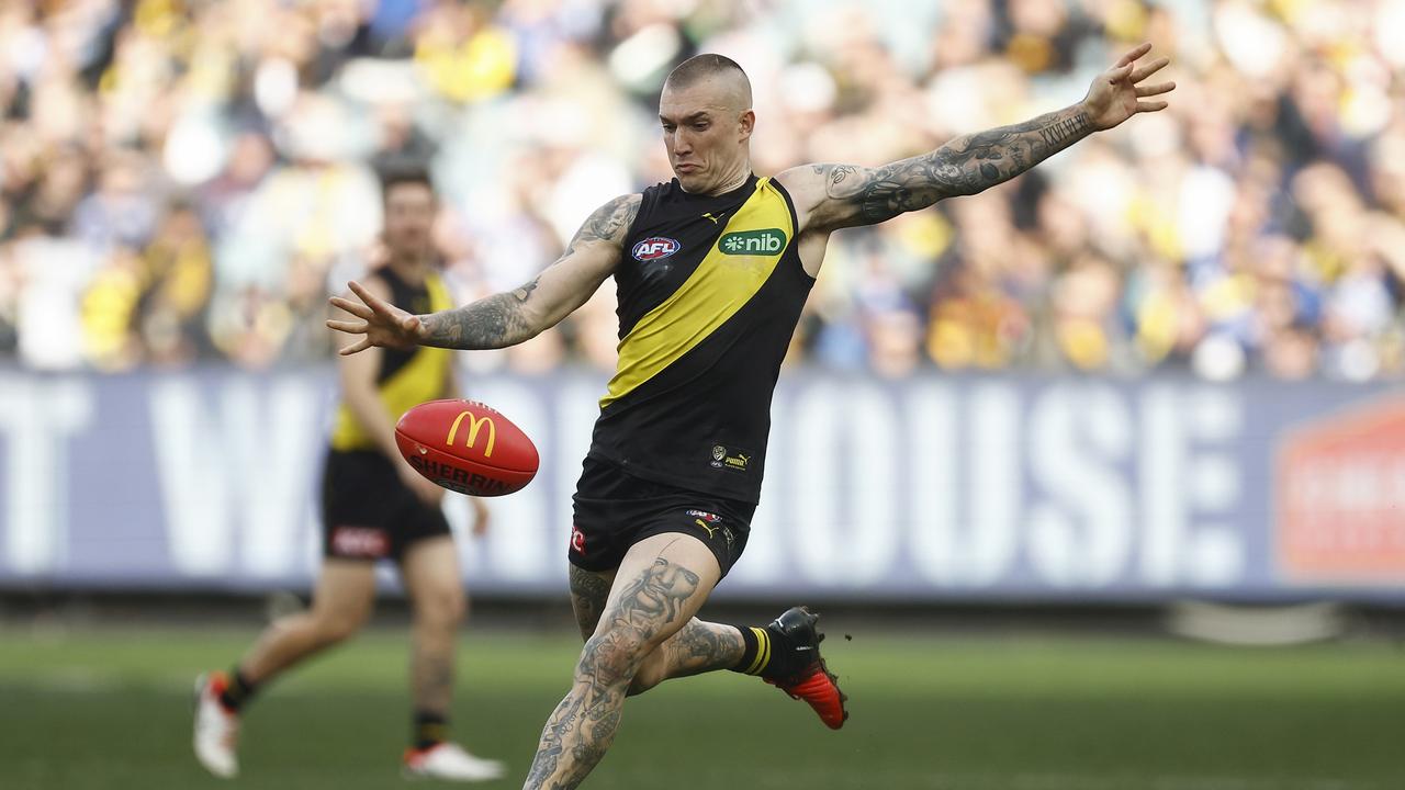 Dustin Martin can still turn a game in an instant. Picture: Daniel Pockett/Getty Images