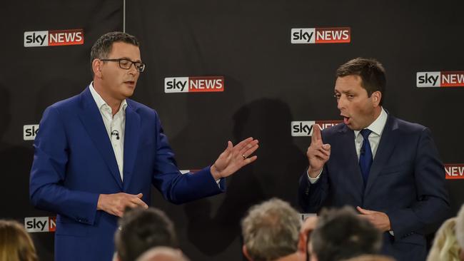 The pair previously debated at the 2018 Sky News/Herald Sun people’s forum. Picture: Jason Edwards