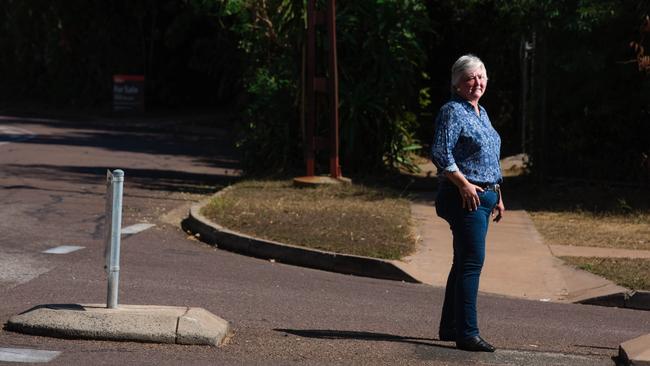 Senator Sam McMahon at the intersection of Alawa Cres and Scriven St, one of 6 Blackspots to receive federal funding. Picture: GLENN CAMPBELL