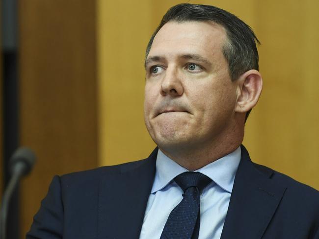 Chief Minister of the Northern Territory Michael Gunner reacts during a press conference after the Council of Australian Governments (COAG) meeting at Parliament House in Canberra, Friday, February 9, 2018.  (AAP Image/Lukas Coch) NO ARCHIVING