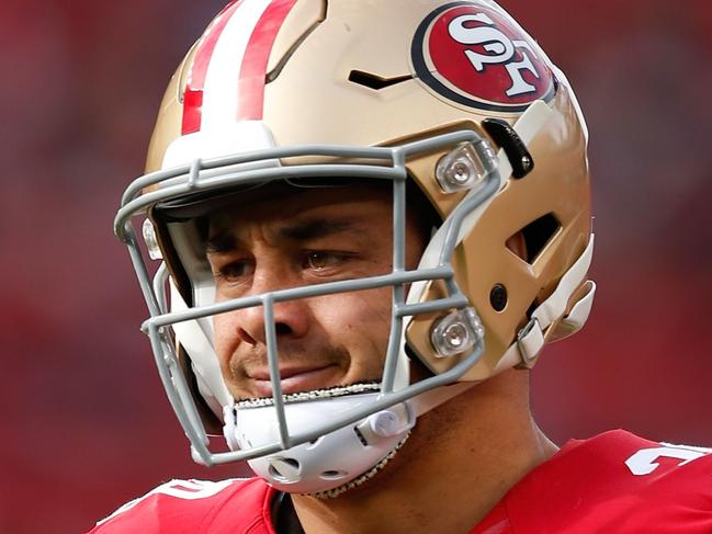 SANTA CLARA, CA - JANUARY 03: Jarryd Hayne #38 of the San Francisco 49ers warms up prior to playing the St. Louis Rams in their NFL game at Levi's Stadium on January 3, 2016 in Santa Clara, California. Ezra Shaw/Getty Images/AFP == FOR NEWSPAPERS, INTERNET, TELCOS & TELEVISION USE ONLY ==