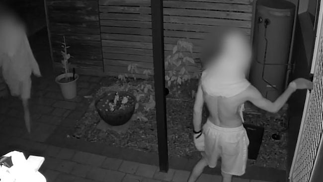 Alleged teen car thieves caught on CCTV casing a Cairns property. Picture: Queensland Police