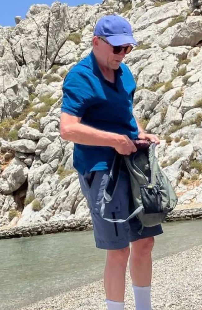 Dr Mosley pictured on the Greek island of Symi before he went missing. Picture: Facebook