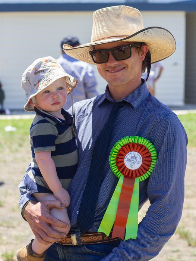 Rural Ambassador Patrick Noakes and his nephew Reggie Noakes at the 2023 Murgon Show.