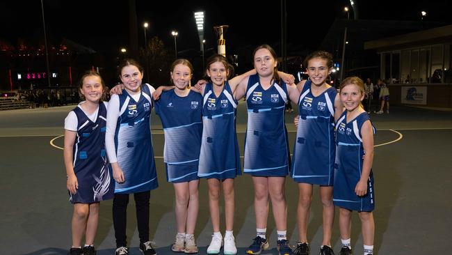 Winchelsea Navy under-11 netball team.