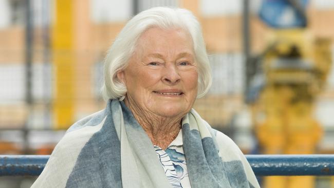 Paula Fox at the construction site for the Paula Fox Melanoma and Cancer Centre, The Alfred Hospital, Melbourne. Photo: Elke Meitzel