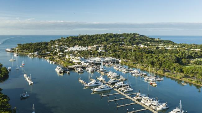 Aerial view of the Crystalbrook Superyacht Marina at Port Douglas. Picture: Calypso Reef Cruises