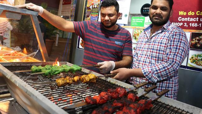 Vendors said chicken tikka is a popular dish. Picture: Robert Pozo