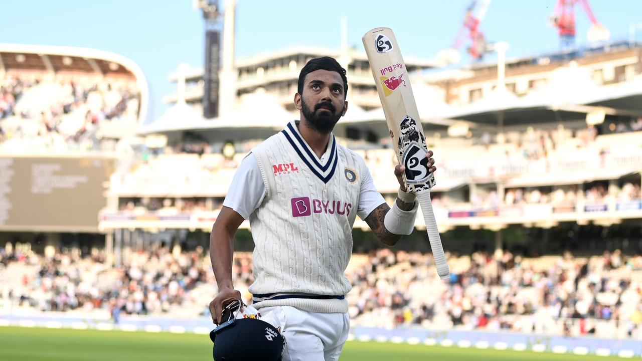 KL Rahul hit a stunning century on day one. (Photo by Gareth Copley/Getty Images)