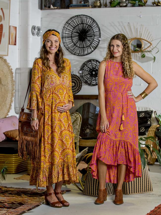 Designers and retro queens Rose Madden and Vanessa Cave, owners of Nine Lives Bazaar, at Trader Trove in Miami, for Best Dressed 2019. Picture: Jerad Williams