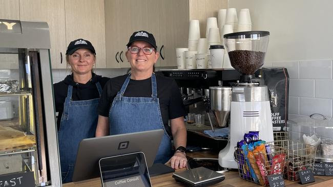 Barista Hayley Pritchard and owner of Coffee Consult Kim Thomas, July 2022. Picture: Emily Devon