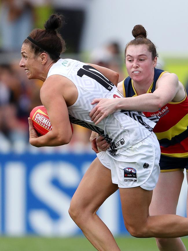 Ashleigh Brazill has re-signed for the Magpies. Picture: Getty.