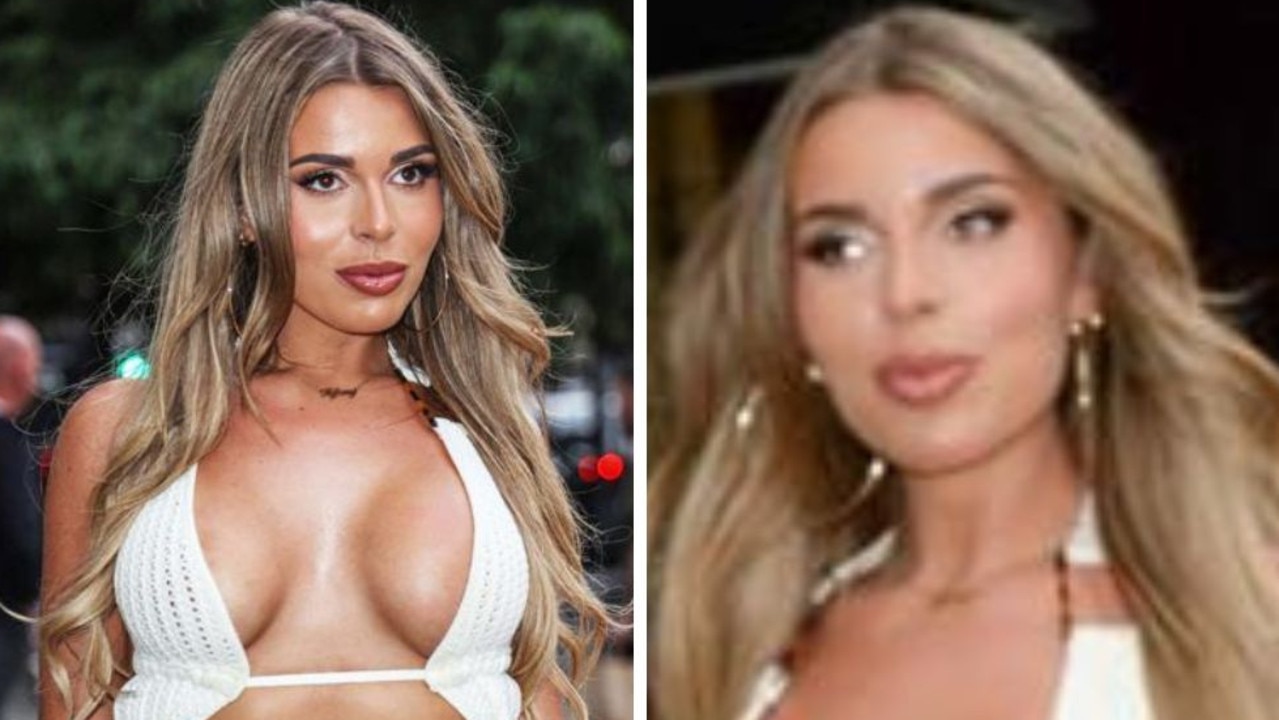 TV star turns heads in wild boob-baring dress