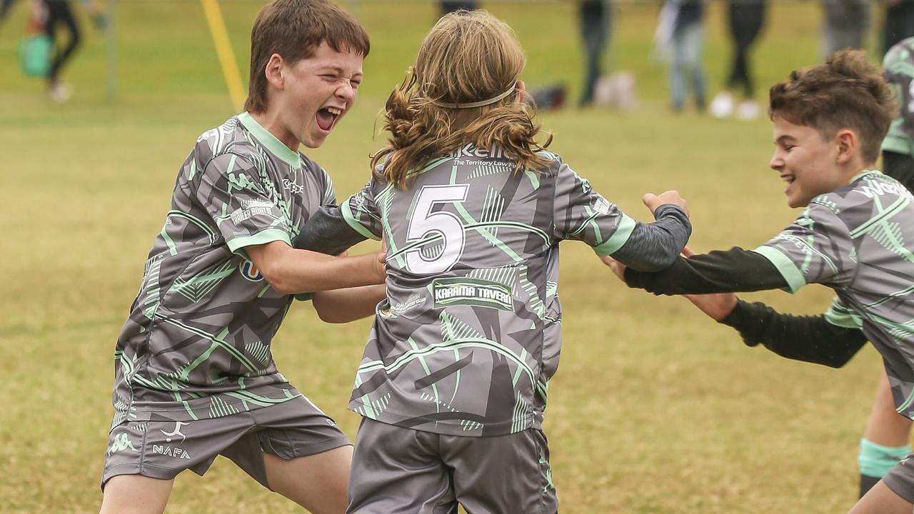 U/12 Football NT (Green Socks) V the FB 9 Academy in the Premier Invitational Football Carnival at Nerang. Picture: Glenn Campbell