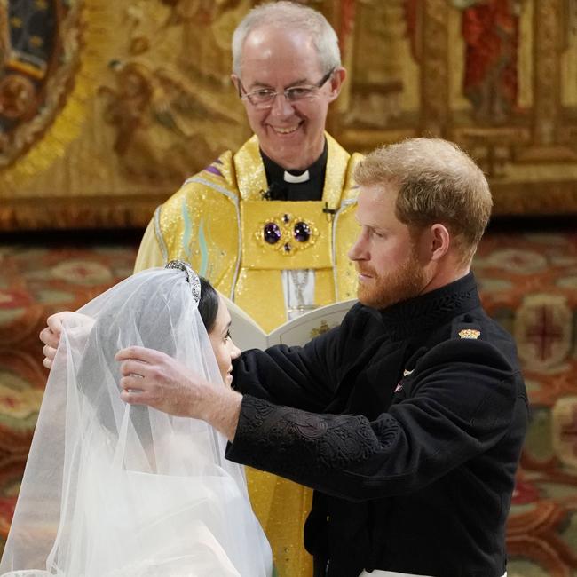 Archbishop of Canterbury Justin Welby has confirmed the only legal marriage of Prince Harry, Duke of Sussex, and Meghan, Duchess of Sussex, was at Windsor Castle. Picture: AFP