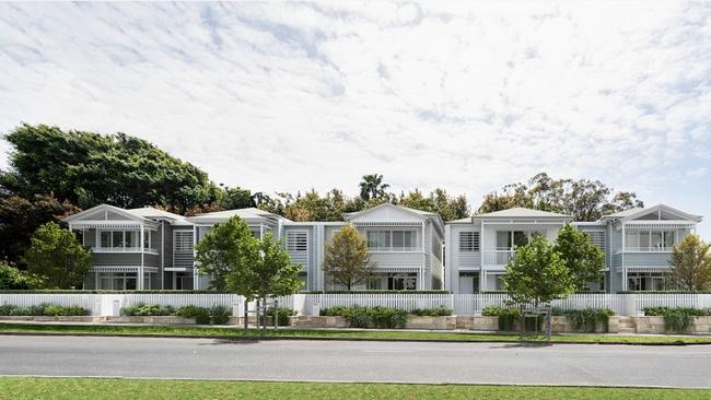 An artist's impression of some of the 28 residences at a proposed redevelopment of Foley's Nursery, as seen from Macpherson St, Warriewood. Picture: PBD Architects