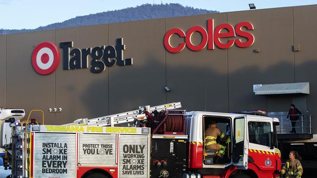 Tasmanian Fire Service attend an alarm at Northgate, Glenorchy. Picture: Chris Kidd