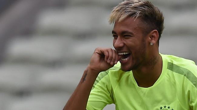 Brazil World Cup star Neymar and his trademark haircut.