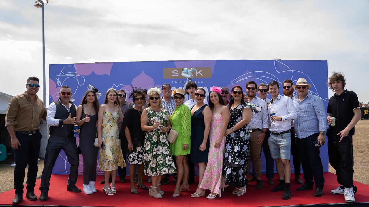 Burgess Carbone Babich Quilkey family at the 2023 Darwin Cup. Picture: Pema Tamang Pakhrin