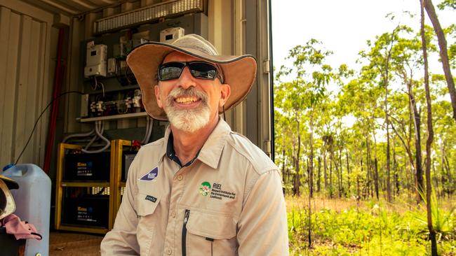 CDU's Matthew Norwood has been climbing up towers in remote regions to gather data for nearly 15 years. Picture: Supplied (CDU)