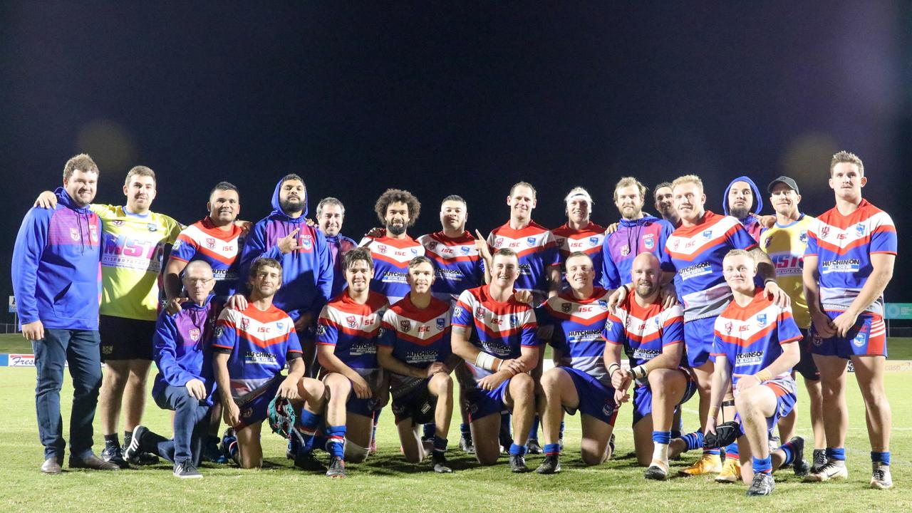 FINAL BOUND: The Toowoomba Clydesdales celebrate their win over Mackay. Photo: Cameron Stallard/QRL Media