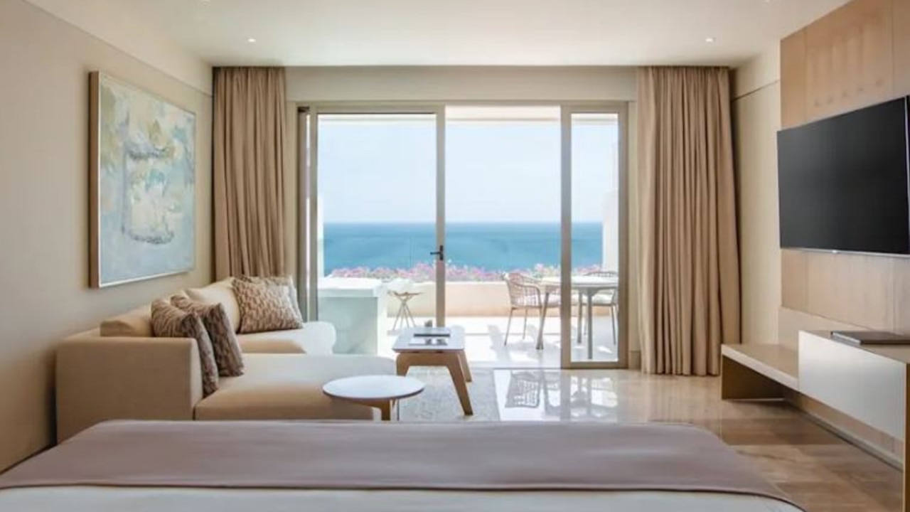 One of the oceanfront suites at the resort. Grand Velas Boutique Hotel