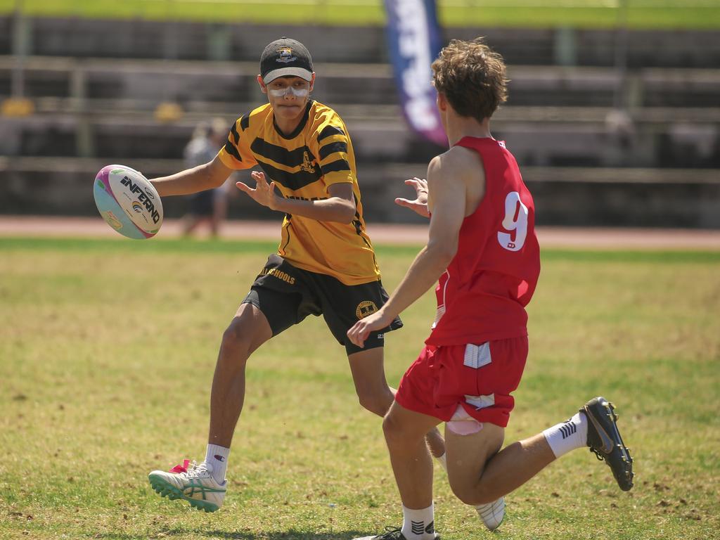 Townsville Grammar V St Pauls at the 2024 Gold Coast Titans All Schools Touch Football Picture: Glenn Campbell