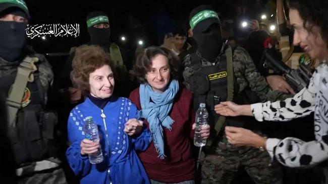 Yelena Trupanov, 50, and her mother Irena Tati, 73, being handed over to Israel.