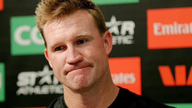 Press Conference at Westpac Centre with Collingwood Coach Nathan Buckley. Picture: Tim Carrafa