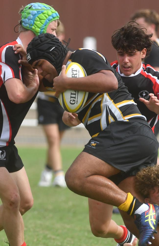 QLD Rugby Union State Championships (17-18 years boys) at the Townsville Sports Precinct. Saturday May 24. Wide Bay against Capricorn. Picture: Evan Morgan