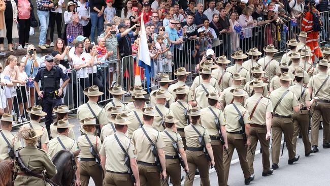 ANZAC day march, Brisbane. Picture: Liam Kidston