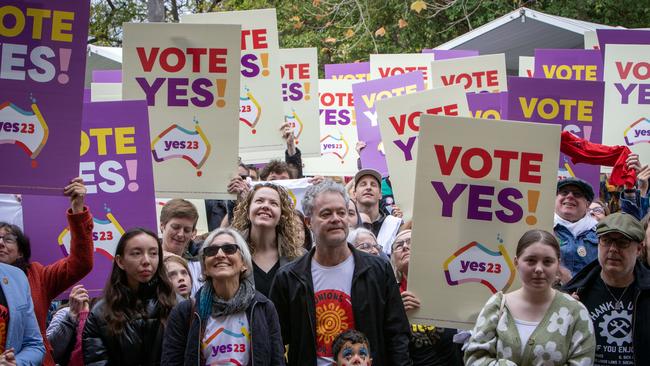 The crowd at Come Together for Yes hosted by Yes23 in Adelaide.