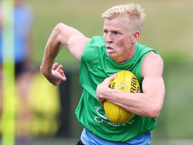 MELBOURNE, DECEMBER 6, 2024: St Kilda pre-season training at RSEA Park. Tobie Travaglia. Picture: Mark Stewart