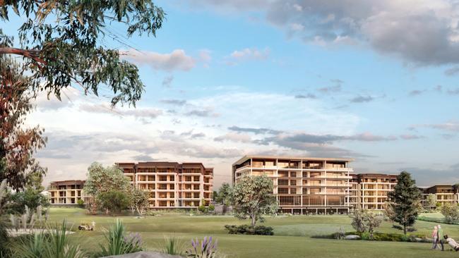 Artist's impression of the planned $40 million retirement village at Flagstaff Hill Golf Club.