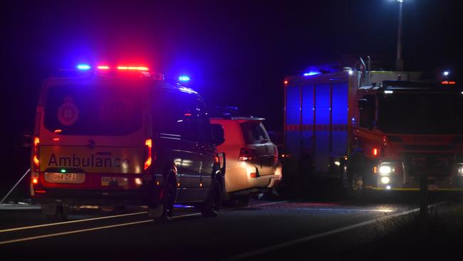 Emergency services on scene at the fatal crash in Bowenville on July 9. Picture: Sam Turner