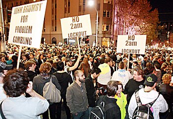 marched treasury protestors