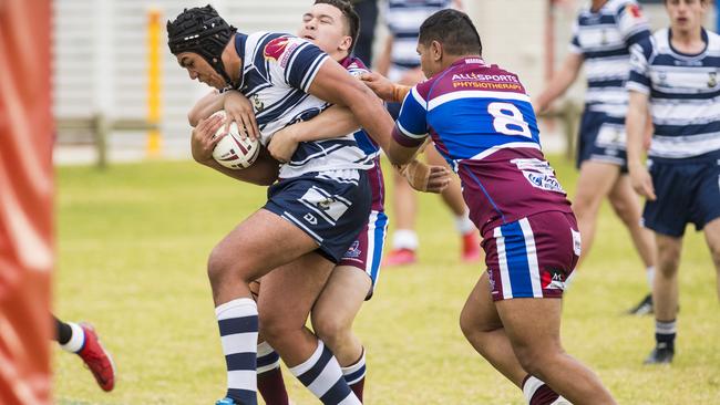 Xavier Va'a of St Mary’s College against Wavell SHS Picture: Kevin Farmer