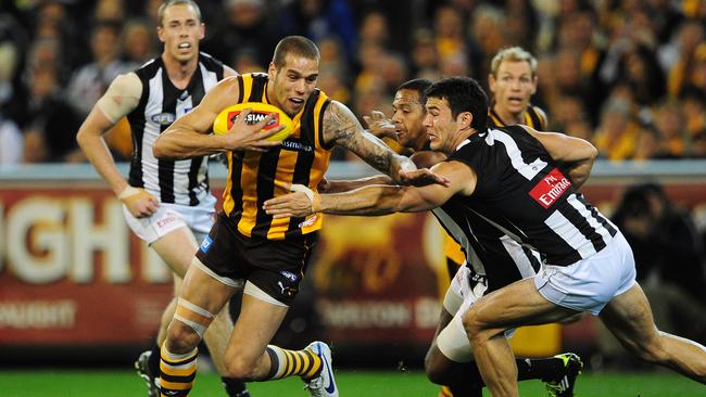 Lance Franklin looked like the matchwinner in the 2011 preliminary final before Luke Ball stepped up.