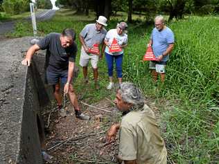 WATER WOES: Concerned residents Michael Hogan, Stephen Baker, David Huett, Lindsay Baker and Peter Ranford have raised issues with water mining on the Alstonville plateau. Picture: Marc Stapelberg