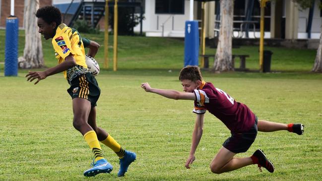 Photographs from the Will Murdoch Perpetual Shield. The annual U14 rugby league competition, in its second year, involved Gilroy Santa Maria College, Ingham State High School and St Teresa's Catholic College Abergowrie. Picture: Cameron Bates