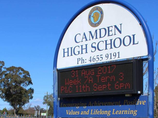 Camden High School is closed. Picture: Facebook.