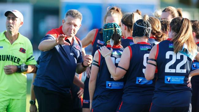 Norwood SANFLW coach Steve Symonds. Picture: Deb Curtis